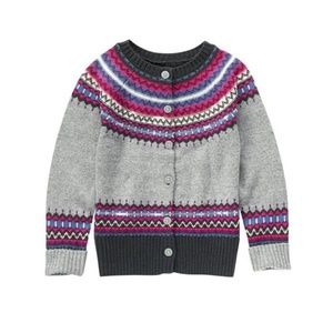 NWT! Gymboree Girl's Fair Isle Cardigan! S(5-6)
